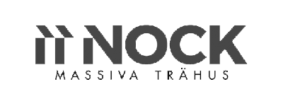 Logotyp för NOCK Massiva Trähus.